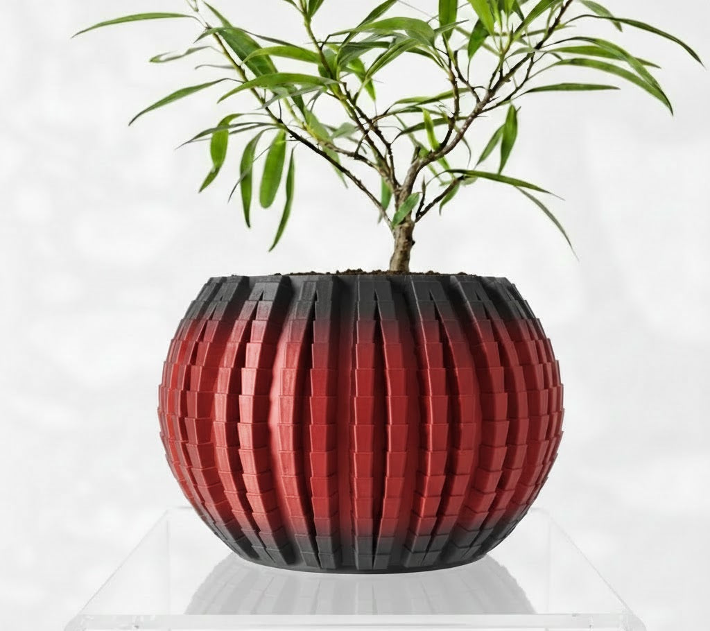 Uralo – Der strukturstarke 3D-Pflanztopf mit architektonischem Charakter