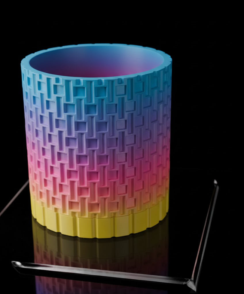 Fliesenpflanztopf – Geometrische Eleganz in 3D-Form