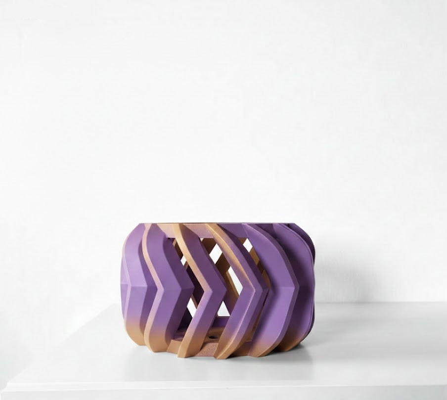 Garni Pflanztopf – Dynamischer 3D-Orchideentopf mit markanter Chevron-Struktur und Belüftungssystem