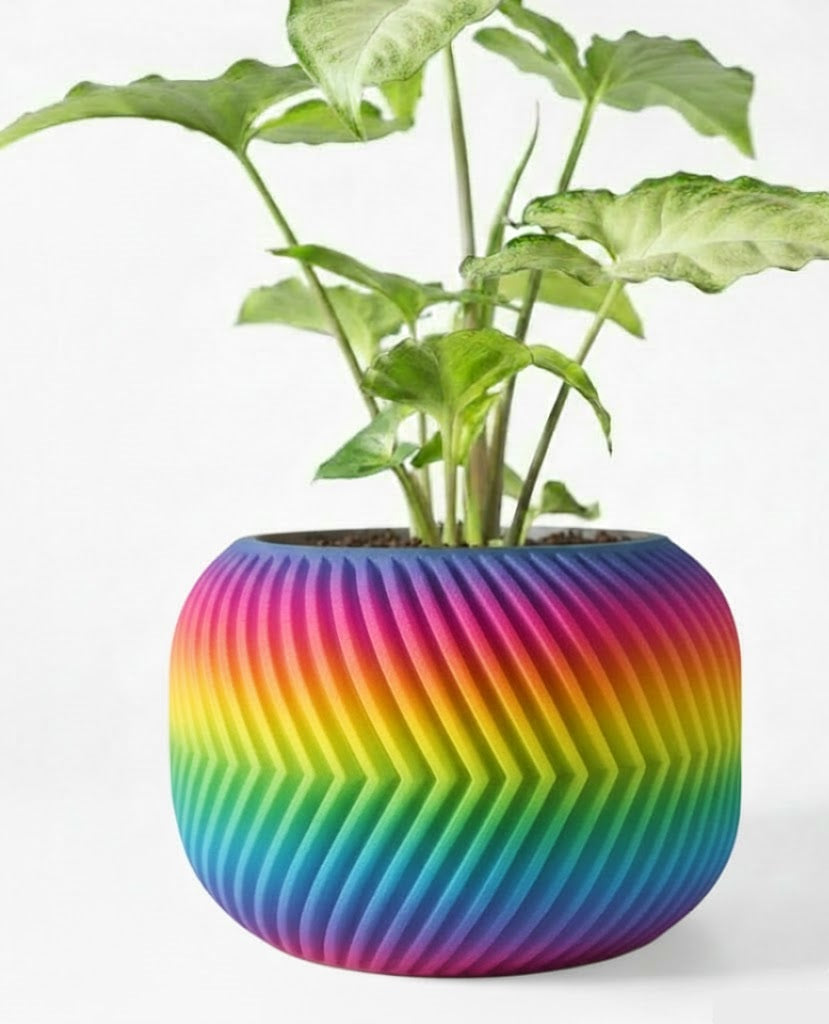 Der Ervon – 3D-Pflanztopf mit V-Rippen-Dynamik