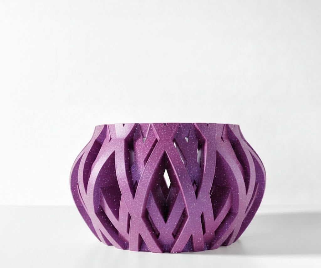 Rimo Pflanztopf – Organischer 3D-Orchideentopf mit verschlungenem Belüftungsdesign und Abtropfschale