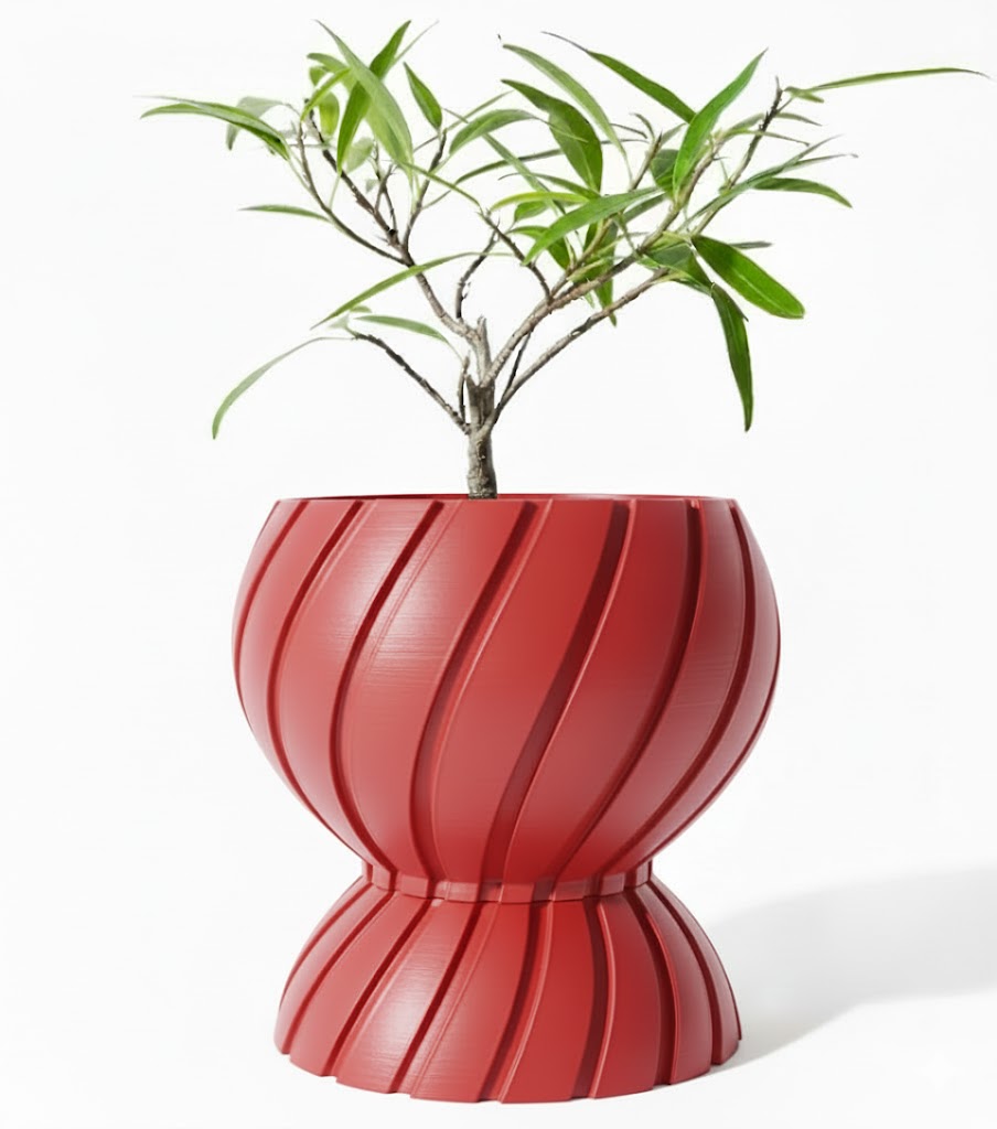Der Maki – Zeitloser 3D-Pflanztopf mit dynamischer Spiralstruktur