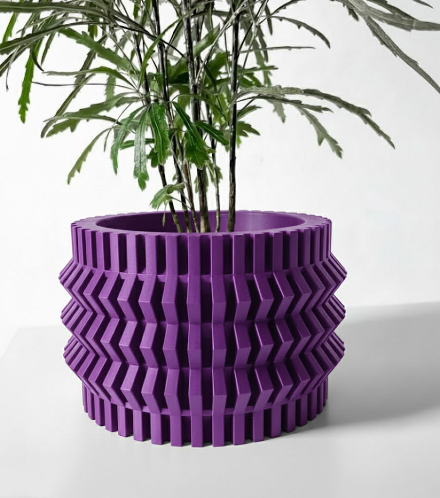 Alio – Der kantige 3D-Pflanztopf mit Zickzack-Struktur