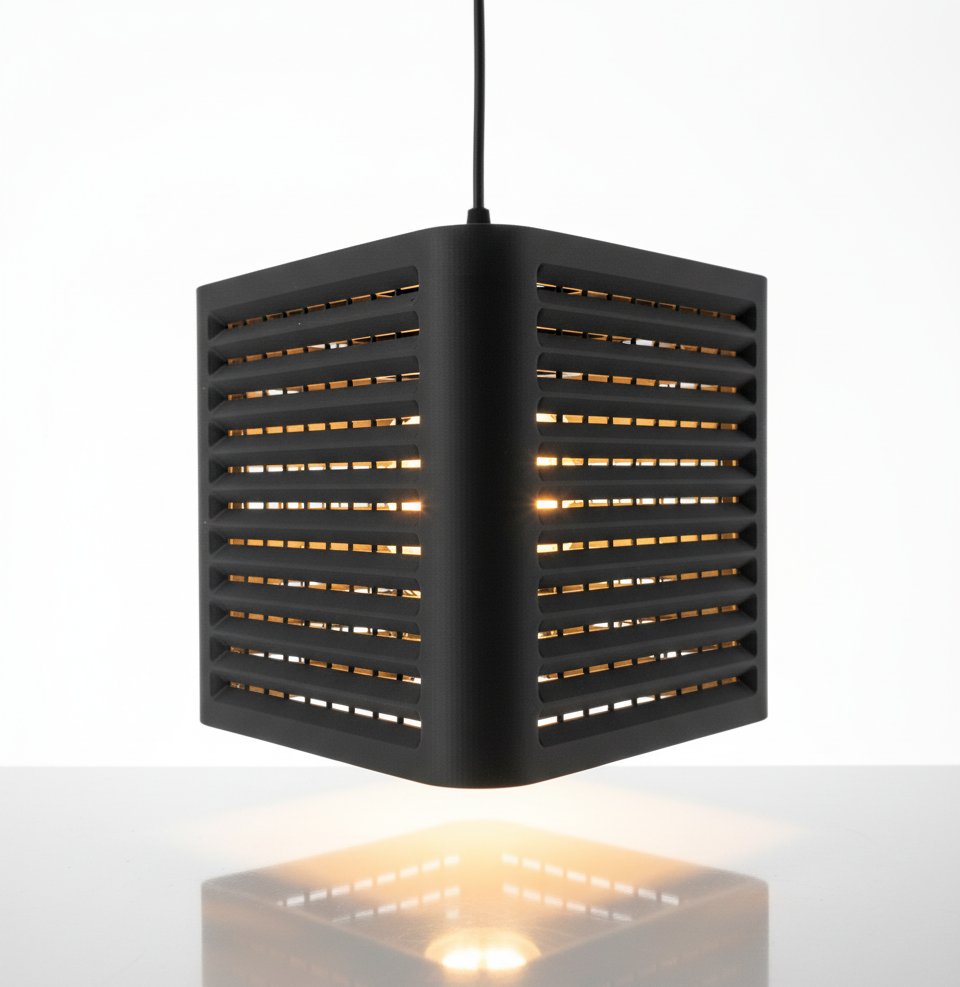 "Coro" – 3D-gedruckte Designleuchte mit klarer Linienführung und moderner Struktur