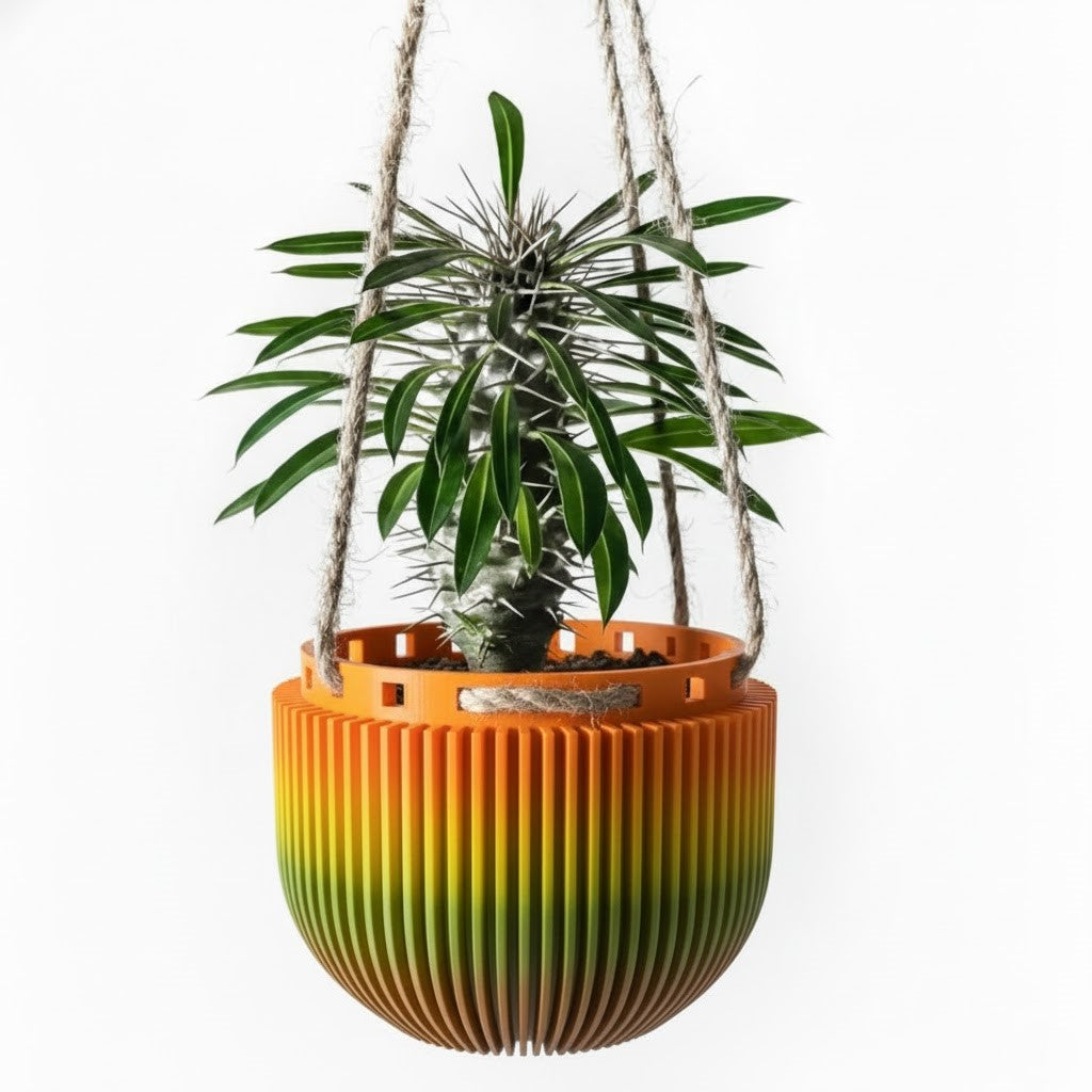 Der Jani – Skulpturaler 3D-Hängepflanztopf für schwebende Urban-Jungle-Looks