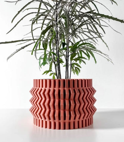 Alio – Der kantige 3D-Pflanztopf mit Zickzack-Struktur