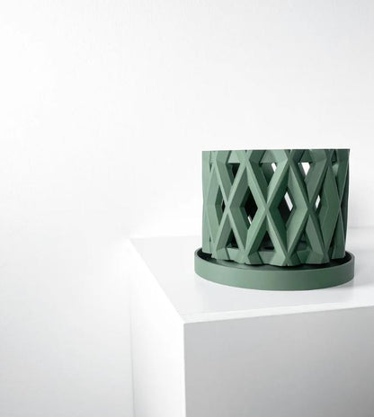 Alune Pflanztopf – Geometrischer 3D-Orchideentopf mit Rautenmuster und optimaler Belüftung