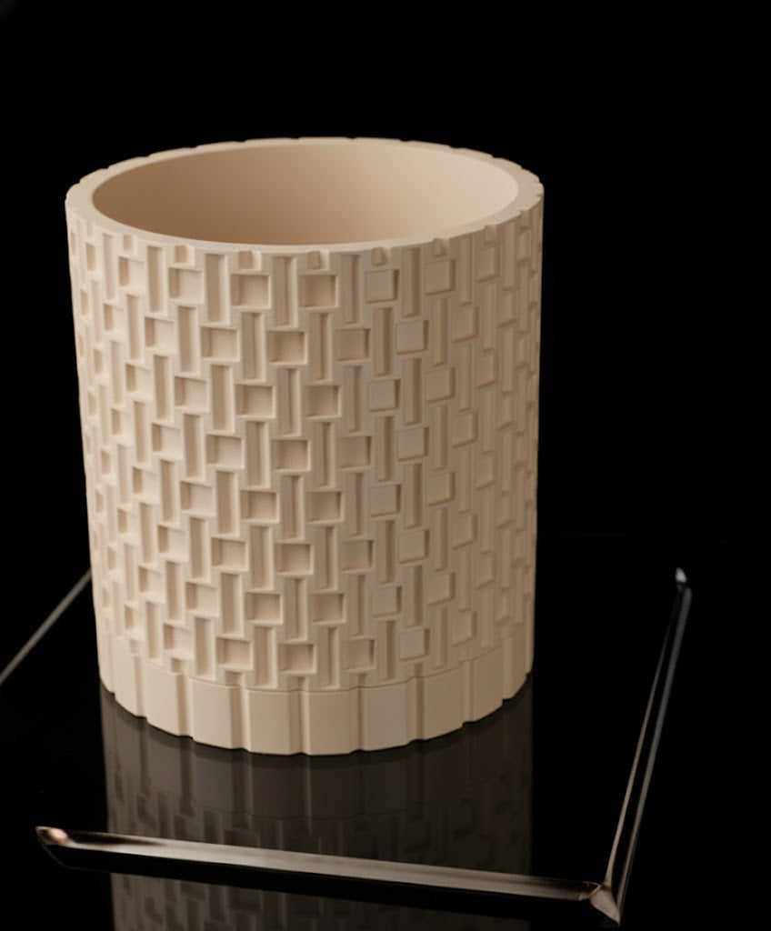 Fliesenpflanztopf – Geometrische Eleganz in 3D-Form