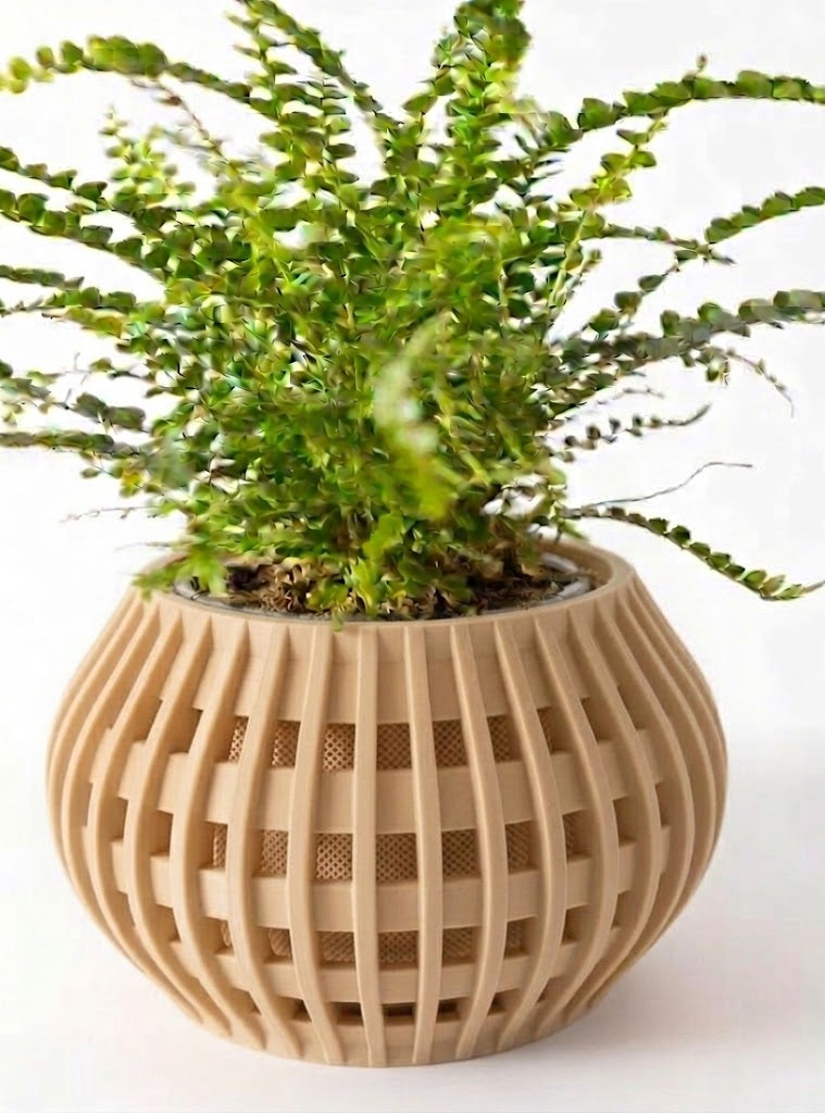 Usio Pflanztopf – 3D-Geometrie trifft sanfte Rundung