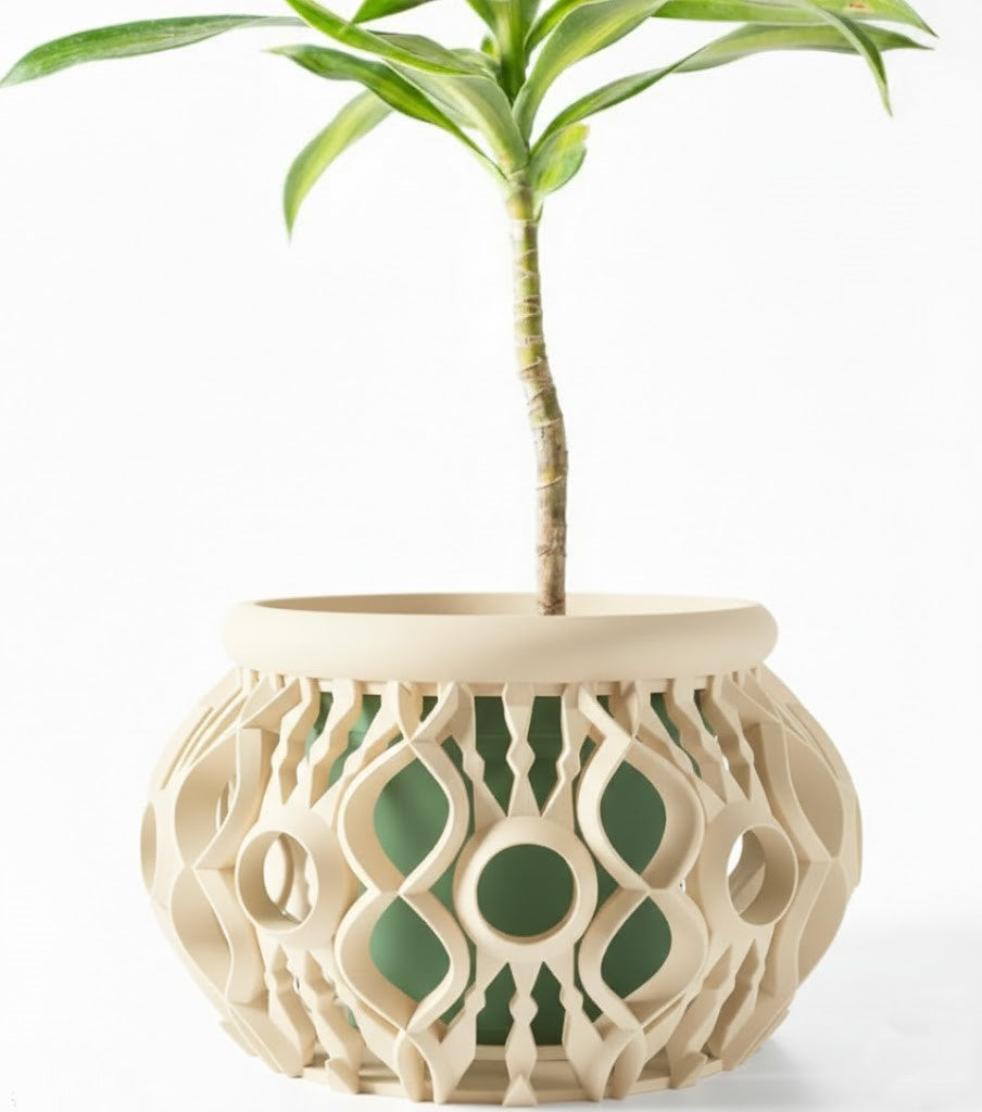 Lyren 3D Orchideen-Pflanztopf – Kunstvolle Geometrie für stilvolle Pflanzenpräsentation