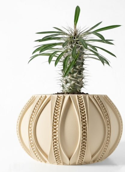 Ryne – 3D-Pflanztopf mit ornamentaler Rillen-Geometrie