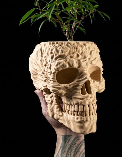 Totenkopf Pflanztopf – Makaber schön in 3D