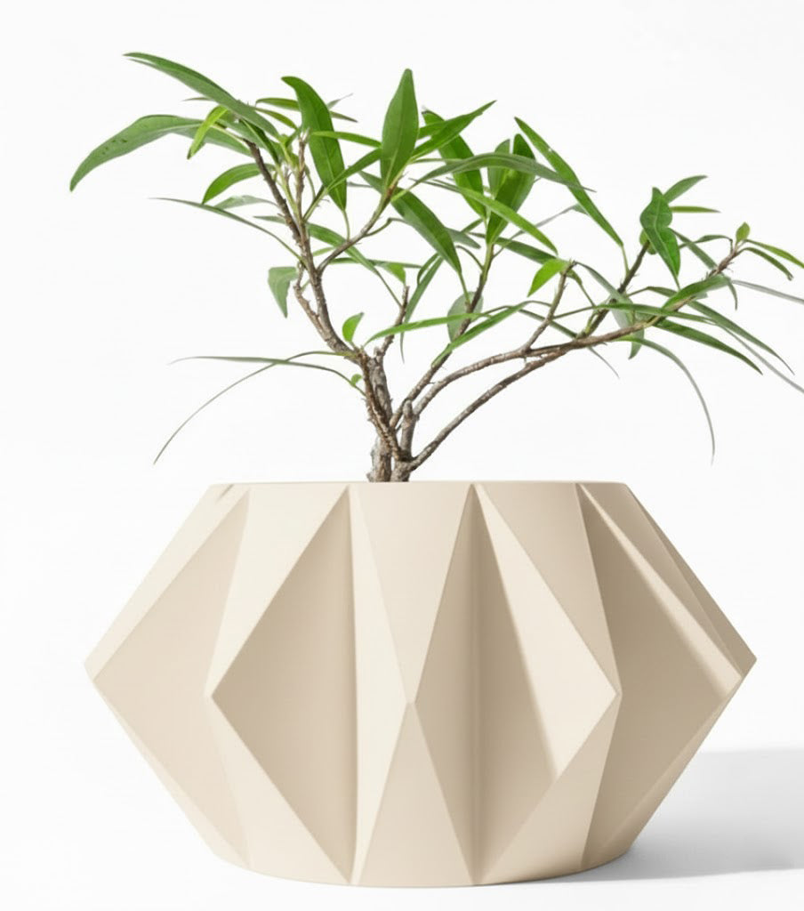 Der Koni – Geometrischer 3D-Pflanztopf mit markanter Facettenstruktur