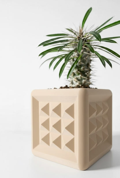 3D Pflanztopf „Novo“ – Geometrie in kubischer Klarheit