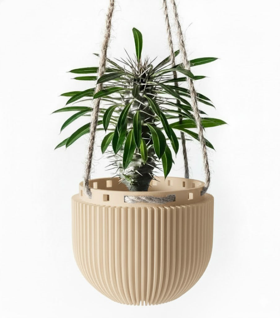 Der Jani – Skulpturaler 3D-Hängepflanztopf für schwebende Urban-Jungle-Looks