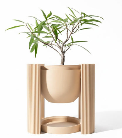 Der Avor – Minimalistischer 3D-Pflanztopf mit architektonischem Sockel