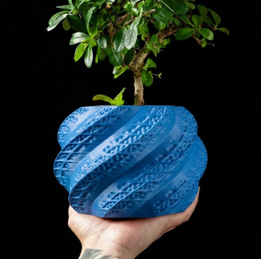 3D Pflanztopf „Muschel“ – Skulpturale Eleganz in Spiralform