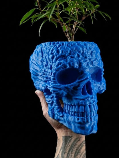 Totenkopf Pflanztopf – Makaber schön in 3D
