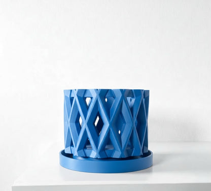 Alune Pflanztopf – Geometrischer 3D-Orchideentopf mit Rautenmuster und optimaler Belüftung