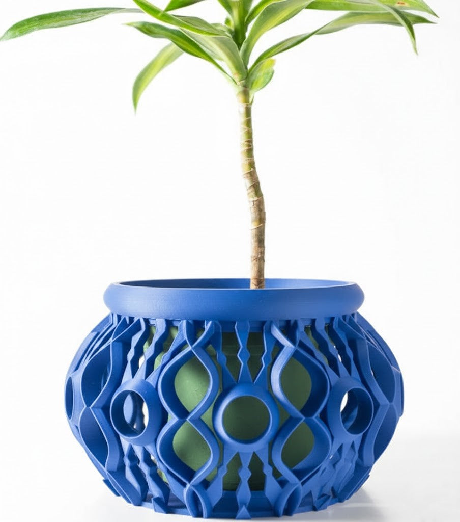 Lyren 3D Orchideen-Pflanztopf – Kunstvolle Geometrie für stilvolle Pflanzenpräsentation