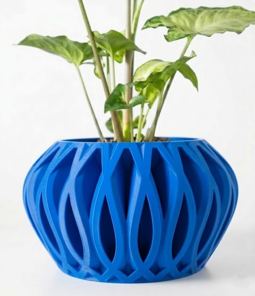 Serik Pflanztopf – Geschlossenes 3D-Kunstwerk für stilvolle Begrünung