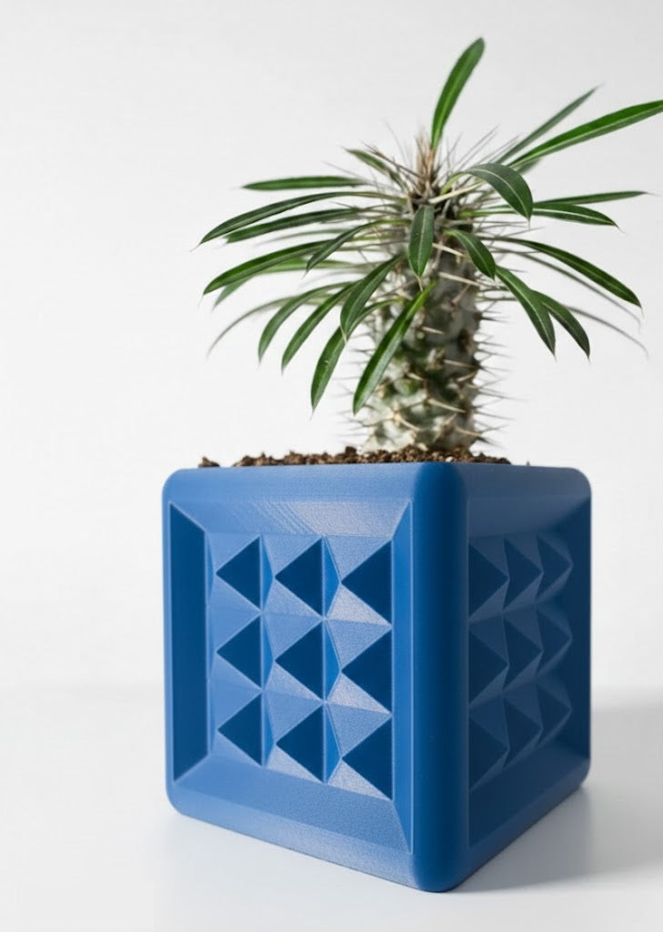 3D Pflanztopf „Novo“ – Geometrie in kubischer Klarheit