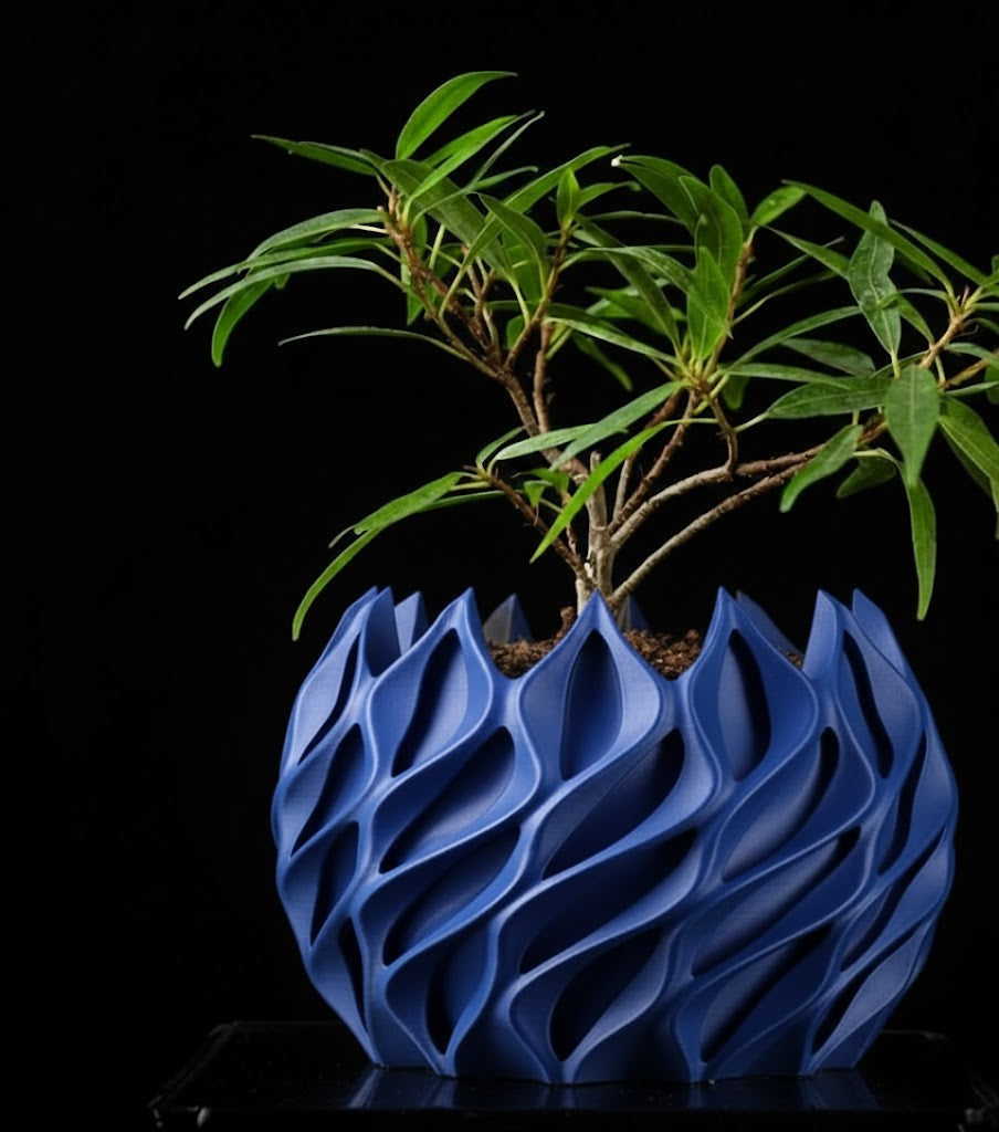 Gedrehter – Der skulpturale 3D-Pflanztopf in Bewegung