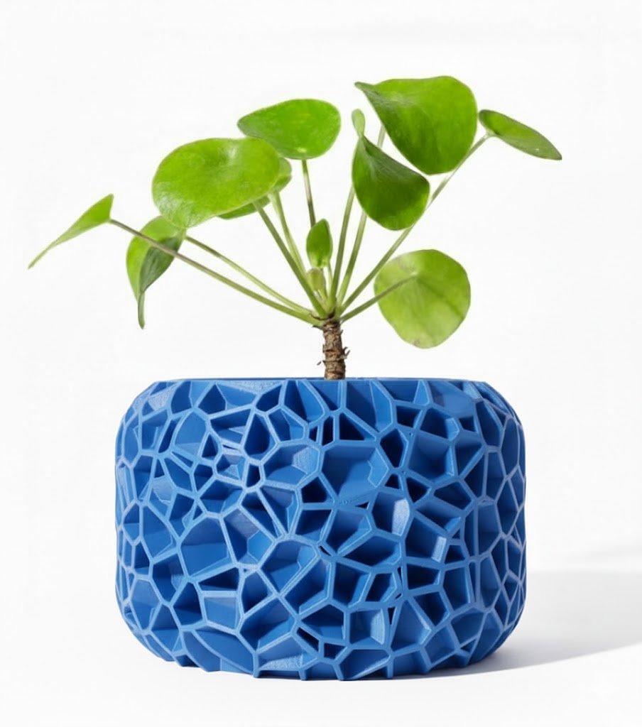 Der Vori – Organischer 3D-Pflanztopf im Voronoi-Look