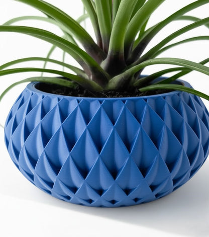 Cinor Pflanztopf – Skulpturaler 3D-Pflanztopf mit facettenreichem Diamantmuster