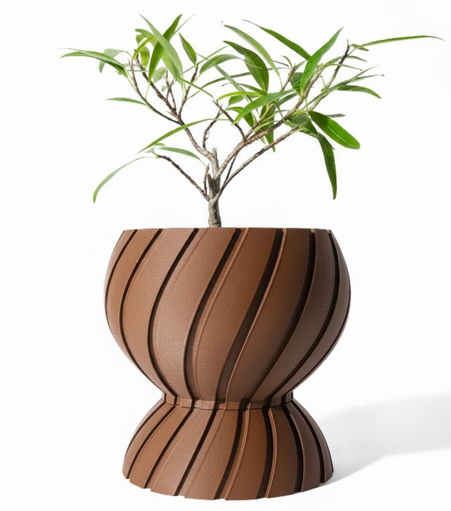 Der Maki – Zeitloser 3D-Pflanztopf mit dynamischer Spiralstruktur