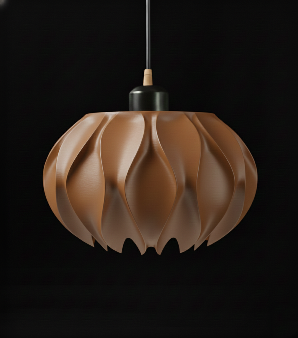 "Abyssal" Pendelleuchte – skulpturales Lichtobjekt mit organischem Charakter