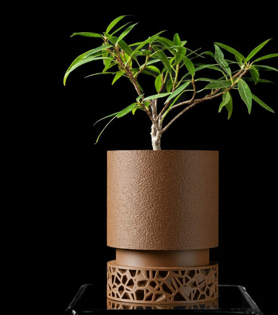 Vori 2.0 Pflanztopf – Urbaner Zylinder trifft filigranes 3D-Sockeldesign