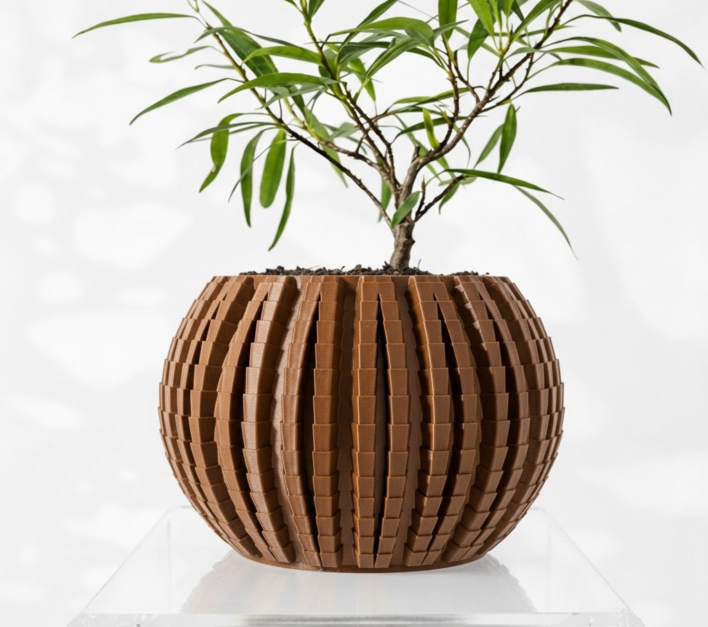 Uralo – Der strukturstarke 3D-Pflanztopf mit architektonischem Charakter