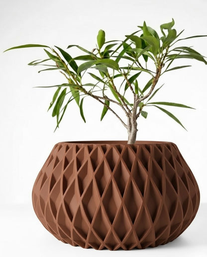 Der Rivio – 3D-Pflanztopf mit rautenartiger Gitterstruktur