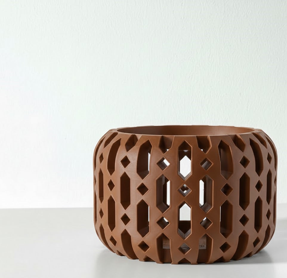 Ritar Pflanztopf – Geometrischer 3D-Orchideentopf mit facettenreicher Struktur und Belüftungsdesign