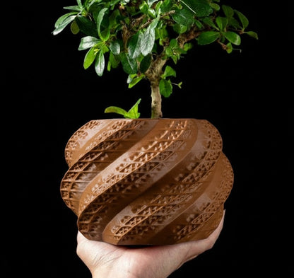 3D Pflanztopf „Muschel“ – Skulpturale Eleganz in Spiralform