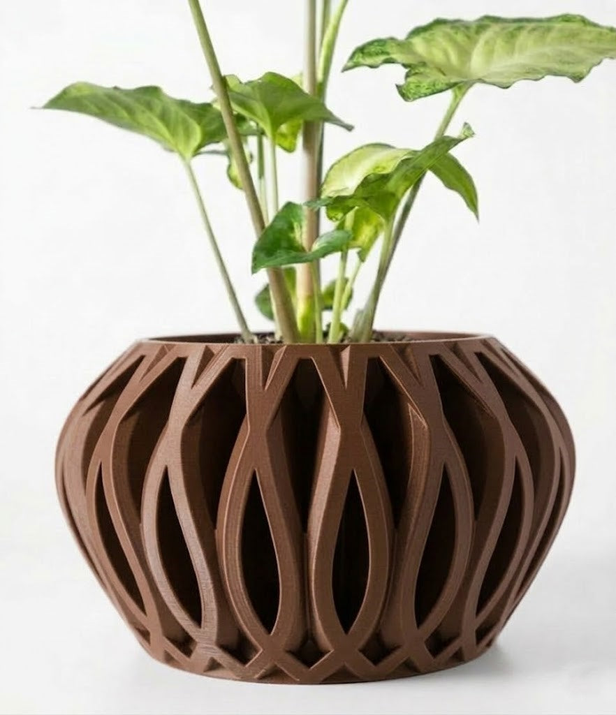 Serik Pflanztopf – Geschlossenes 3D-Kunstwerk für stilvolle Begrünung