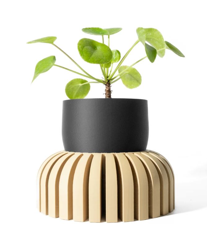 Der Karis – Skulpturaler 3D-Pflanztopf mit modernem Rippendesign