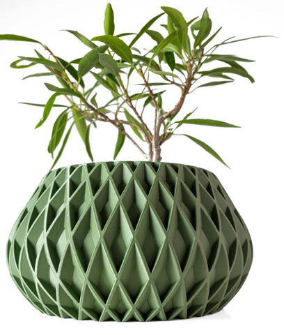 Der Rivio – 3D-Pflanztopf mit rautenartiger Gitterstruktur
