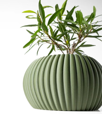 Der Roni – 3D-Pflanztopf mit harmonischer Rillenstruktur