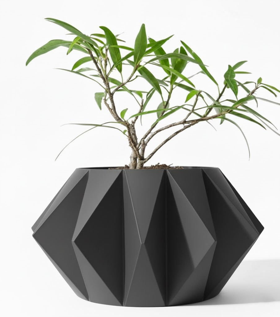 Der Koni – Geometrischer 3D-Pflanztopf mit markanter Facettenstruktur
