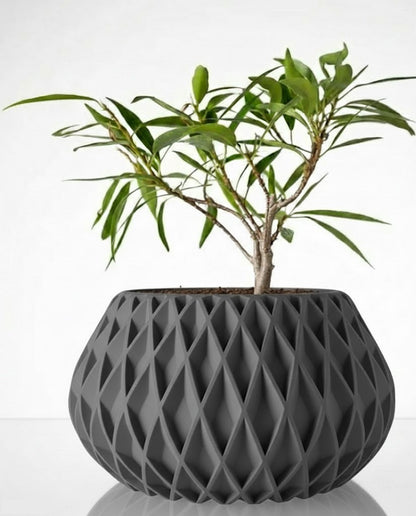 Der Rivio – 3D-Pflanztopf mit rautenartiger Gitterstruktur