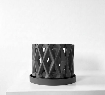 Alune Pflanztopf – Geometrischer 3D-Orchideentopf mit Rautenmuster und optimaler Belüftung