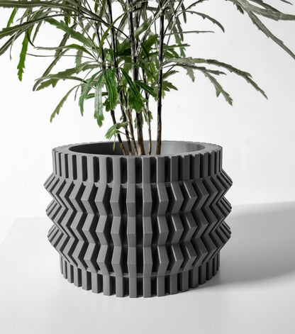 Alio – Der kantige 3D-Pflanztopf mit Zickzack-Struktur