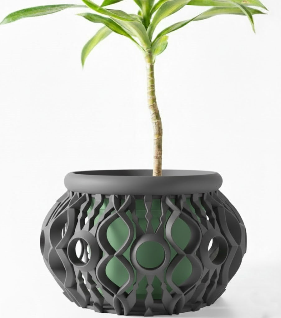 Lyren 3D Orchideen-Pflanztopf – Kunstvolle Geometrie für stilvolle Pflanzenpräsentation