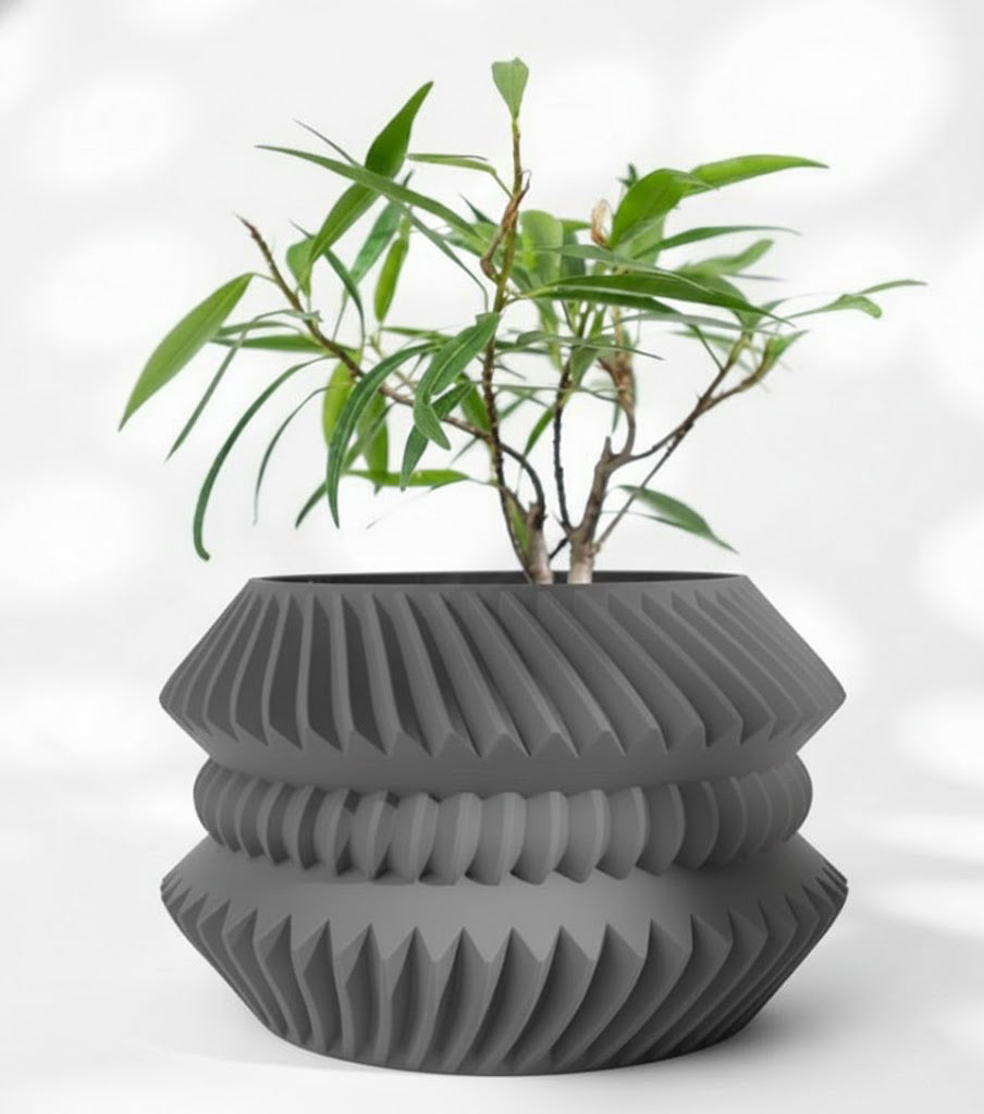 Der Jako – Futuristischer 3D-Pflanztopf mit rhythmischer Struktur