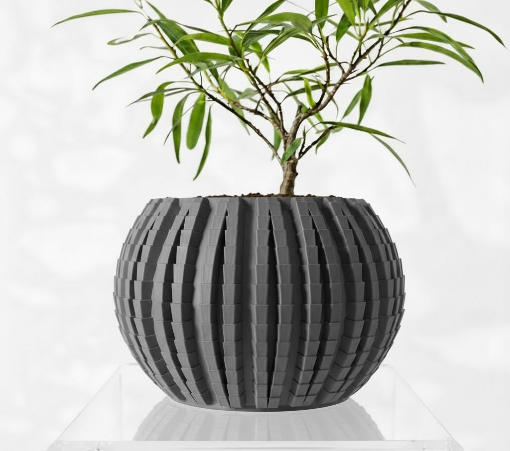 Uralo – Der strukturstarke 3D-Pflanztopf mit architektonischem Charakter