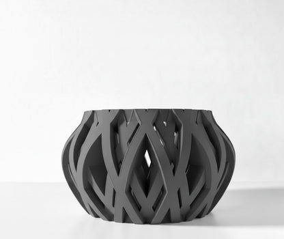 Rimo Pflanztopf – Organischer 3D-Orchideentopf mit verschlungenem Belüftungsdesign und Abtropfschale