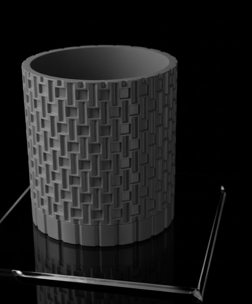 Fliesenpflanztopf – Geometrische Eleganz in 3D-Form