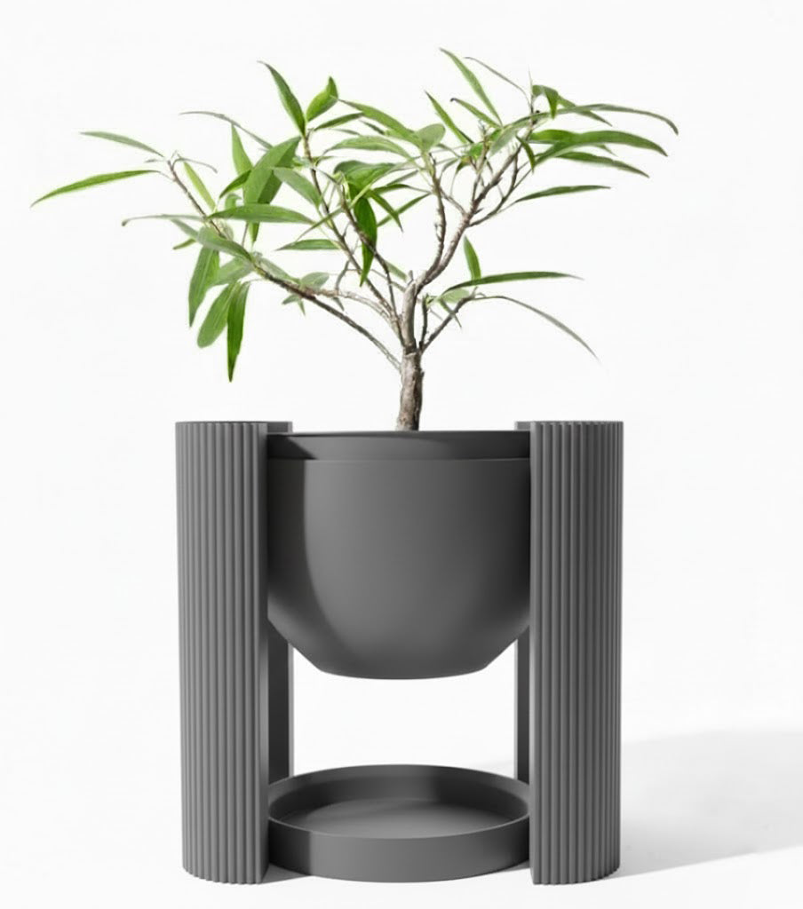 Der Avor – Minimalistischer 3D-Pflanztopf mit architektonischem Sockel